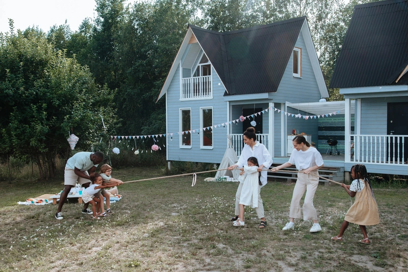 Family enjoying their home
