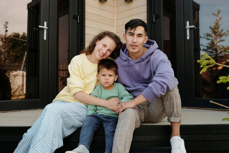 Family in their living room